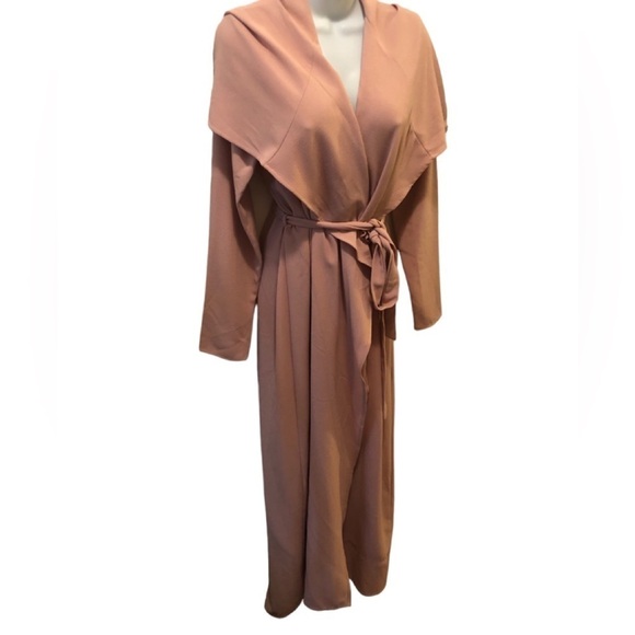 Naked Wardrobe Long Maxi Duster Jacket Sz. M/L Belted Shawl Collar Unlined NWT - Picture 1 of 9